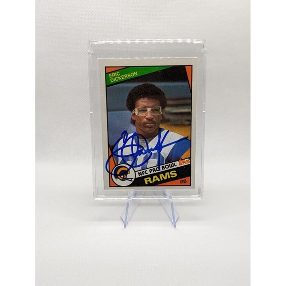 ERIC DICKERSON Rookie Auto 1984 Rookie Card #280 RC Rams - Picture 1 of 9